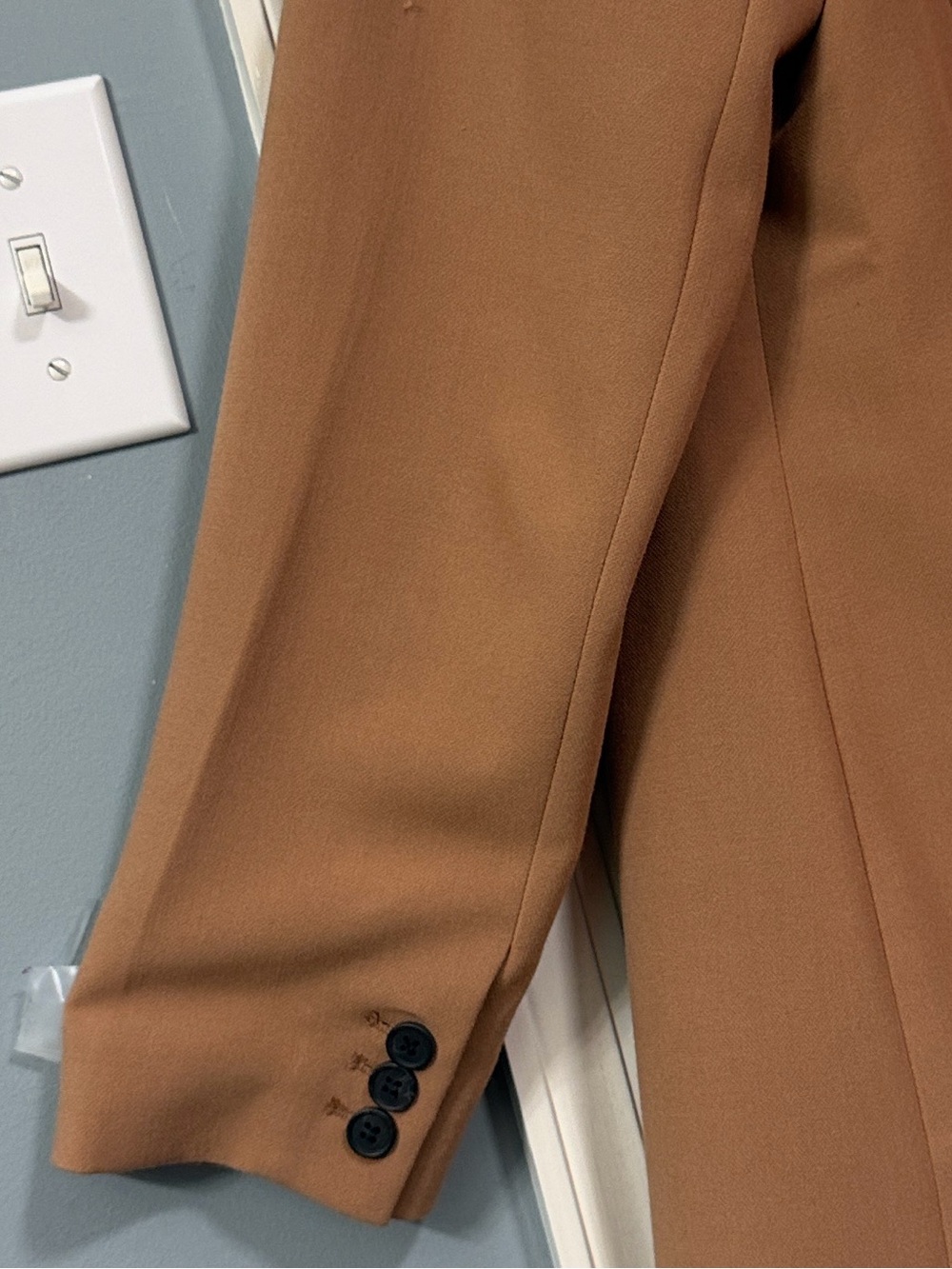Eloquii Tailored Camel Blazer - Single-Breasted Women's Jacket - Picture 4 of 16